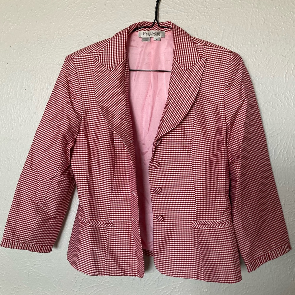 Kay Unger New York Plaid Blazer